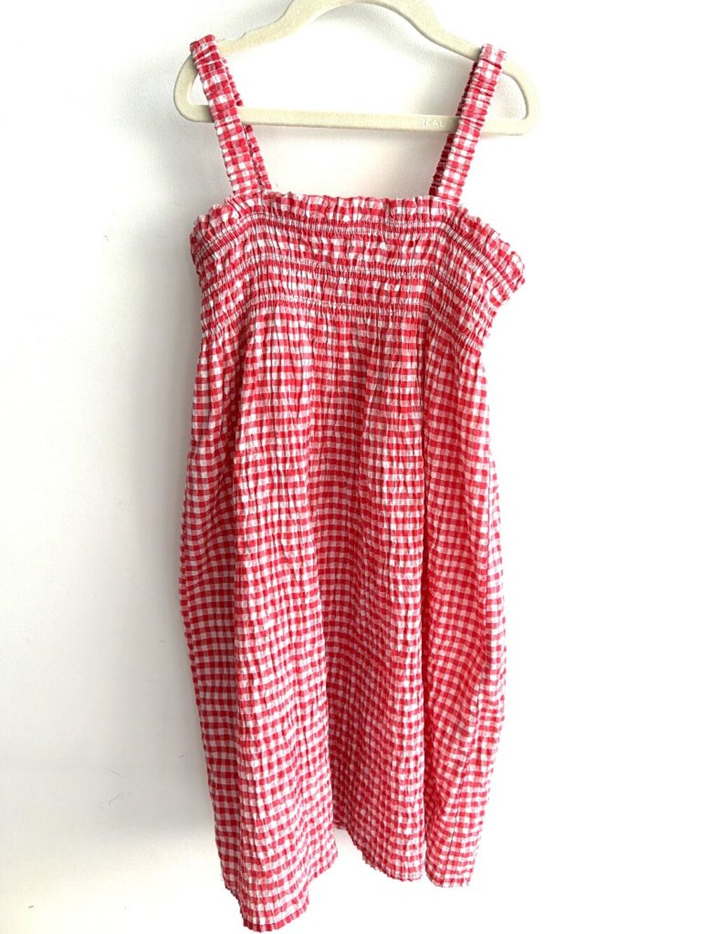Zara Kids 9-10Y (140cm) Red and White Gingham Dress